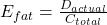 E_{fat} = \frac{D_{actual}}{C_{total}}