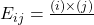  E_{ij} = \frac{(i\text{行目の合計}) \times (j\text{列目の合計})}{\text{全合計}} 